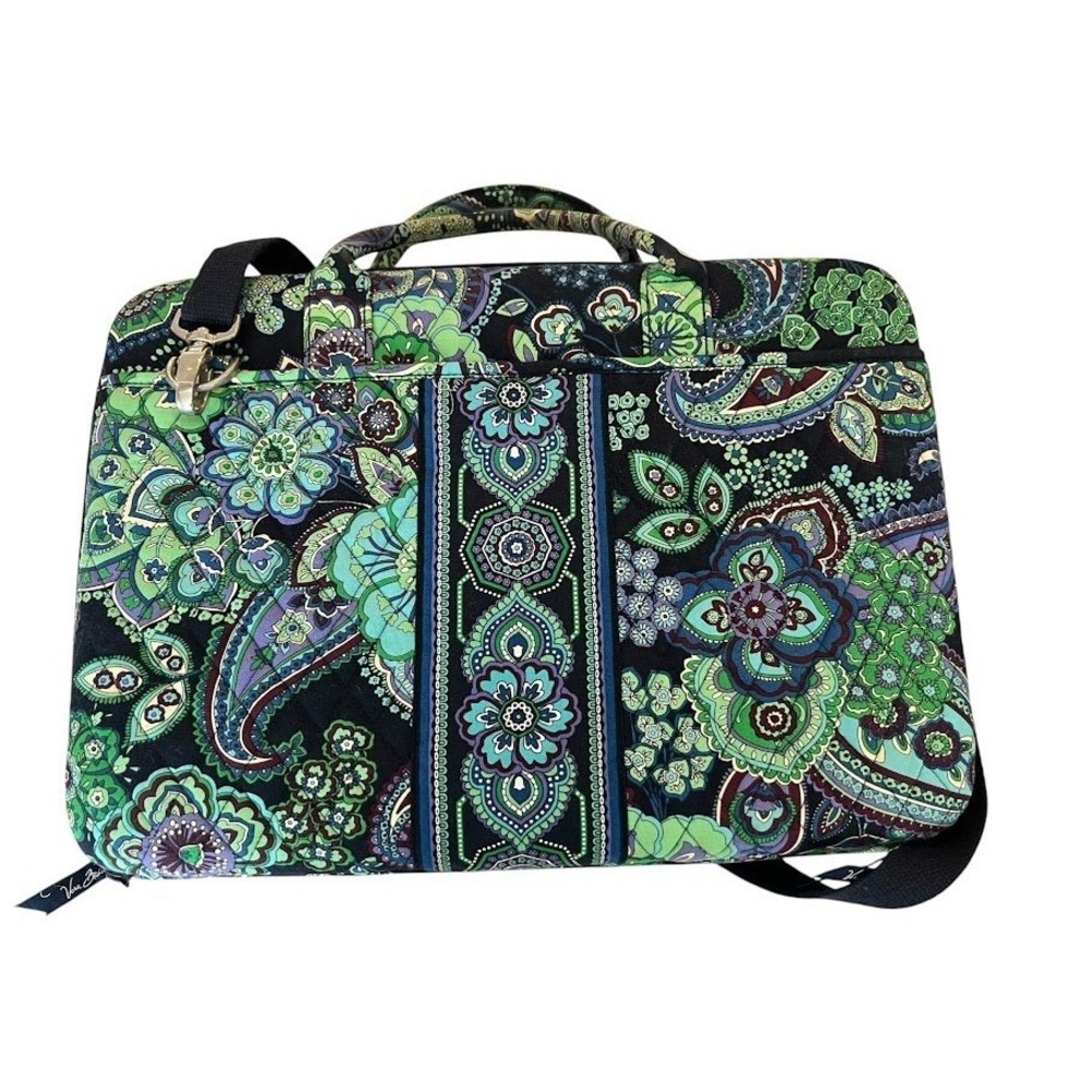 Vera Bradley Laptop Portfolio Hard Case Bag Blue Rhapsody Retired Paisley Y2K